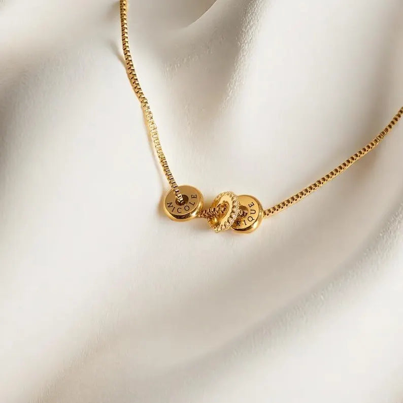 Delicate Family Discs Necklace