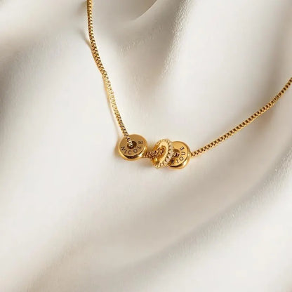 Delicate Family Discs Necklace