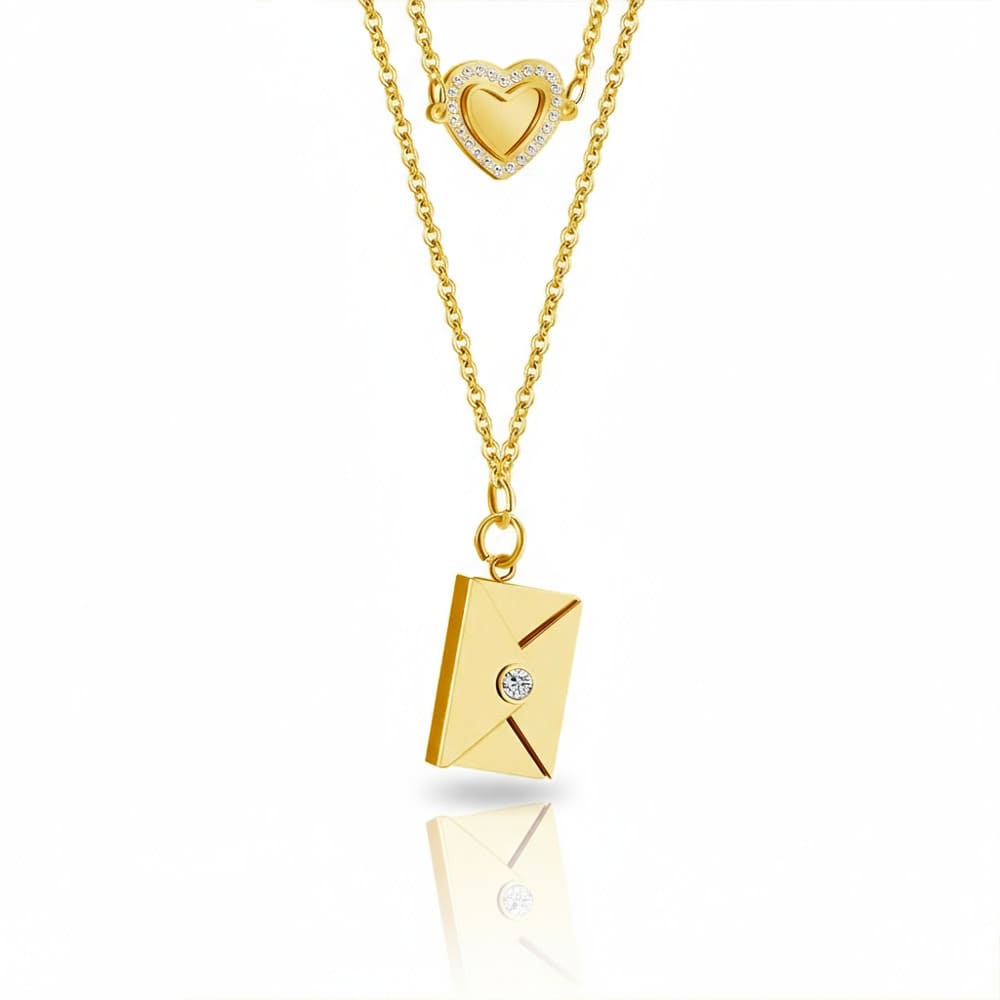 Love Letter Envelope Necklace with Personalised Message