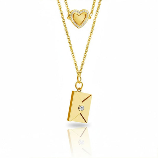 Love Letter Envelope Necklace with Personalised Message