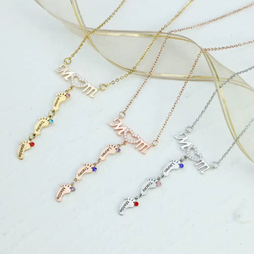 My Babies Footprints Necklace