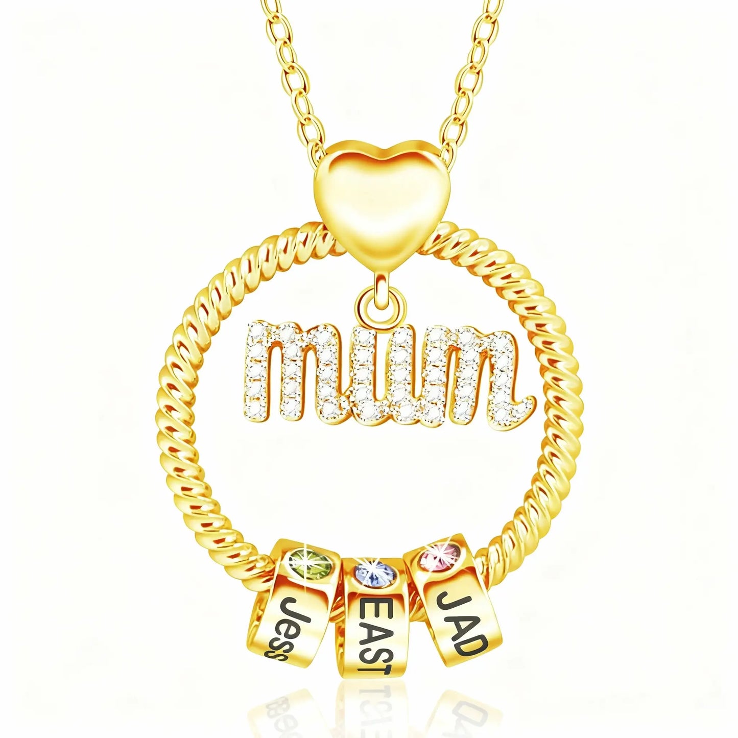 Circle Necklace for Mums with Names