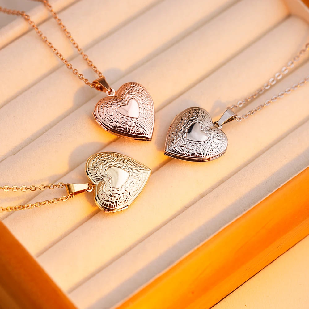 Personalised Heart Photo Locket Necklace