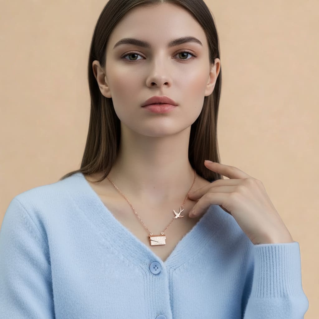 Photo Envelope Pendant Necklace