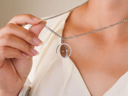 Engraved Compass Necklace