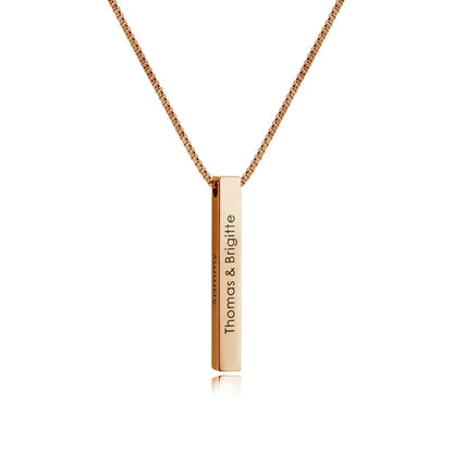 Totem 3D Vertical Bar Necklace
