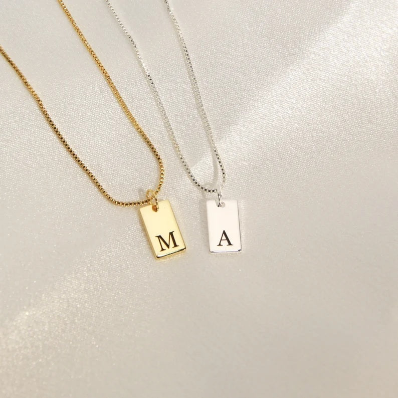Initial Tag Necklace