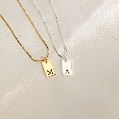 Initial Tag Necklace