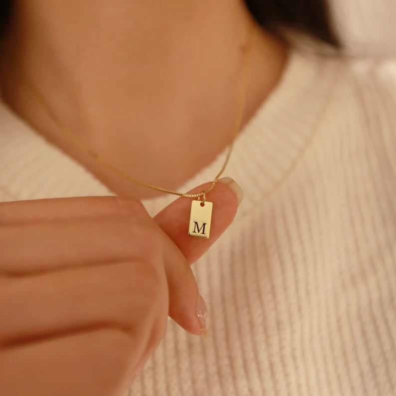 Initial Tag Necklace