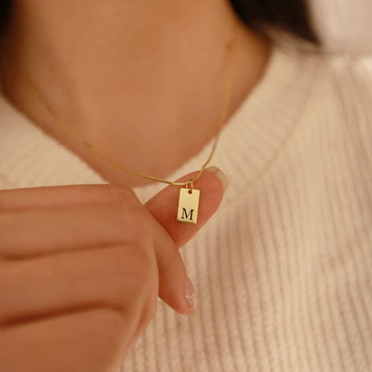 Initial Tag Necklace